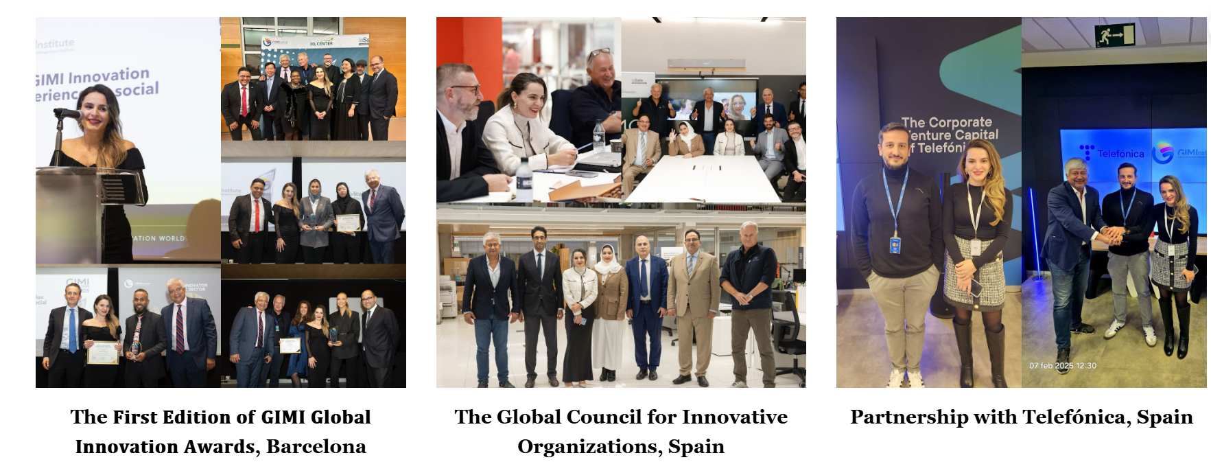 GIMI Global Innovation Awards Barcelona, Global Council for Innovative Organizations Spain, and Telefónica partnership