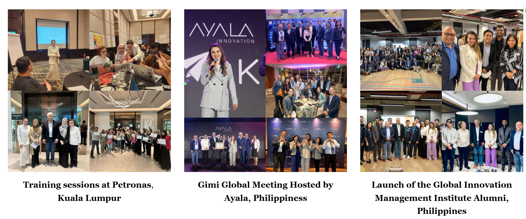 Training sessions at Petronas Kuala Lumpur, GIMI Global Meeting hosted by Ayala in the Philippines, and launch of the GIMI Alumni in the Philippines